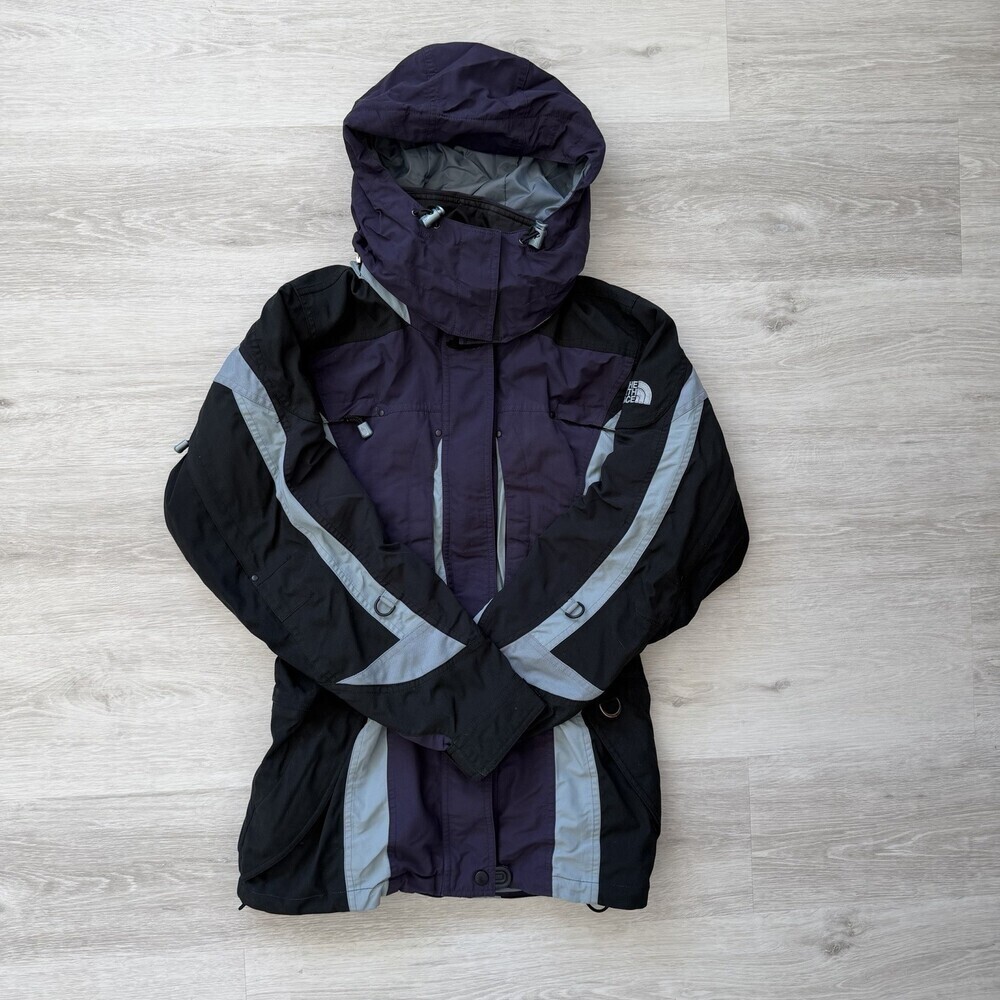 The North Face VINTAGE Ski Jacket 2001 Women's Size L Purple SHELL ONLY GUC